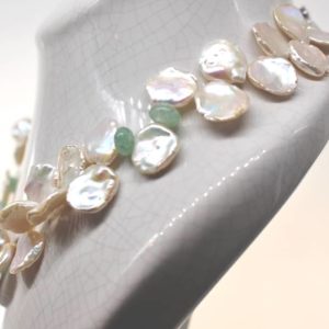 mother of pearl necklace side view