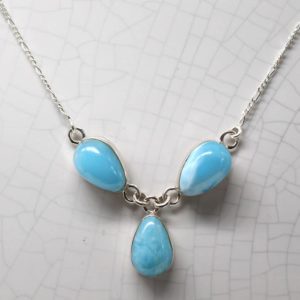 larimar silver necklace