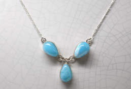 larimar silver necklace